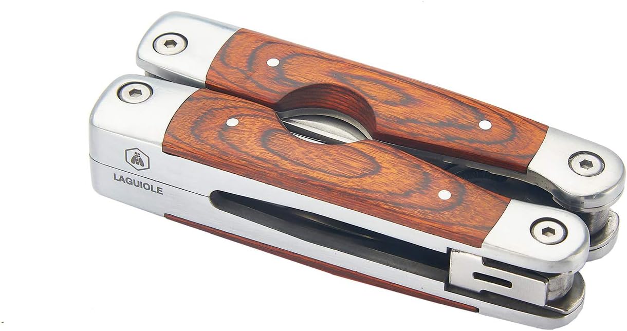 Laguiole Multi Tools With Handles Pakkawood & Pouch