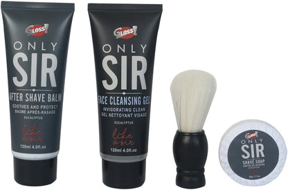 ONLY SIR Shaving set with sweet eucalyptus scent-4pcs