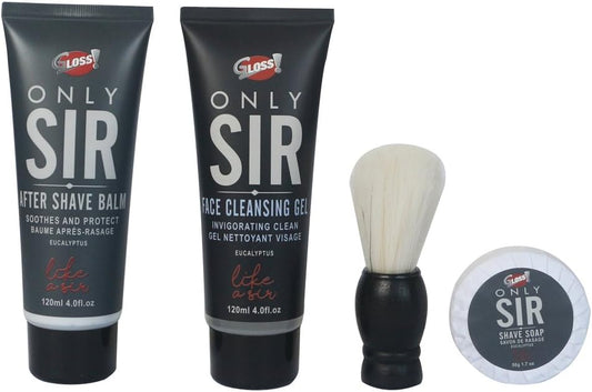 ONLY SIR Shaving set with sweet eucalyptus scent-4pcs