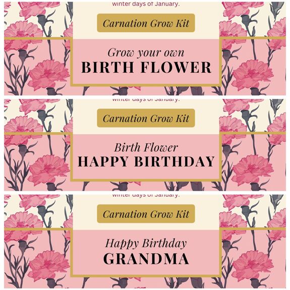January Birth Flower - Grow Your Own Flower Gift
