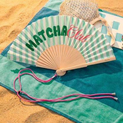 Matcha Club Hand Fan