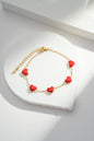Five Red Heart Bracelet