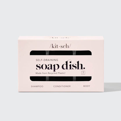 Black Self Draining Soap Dish