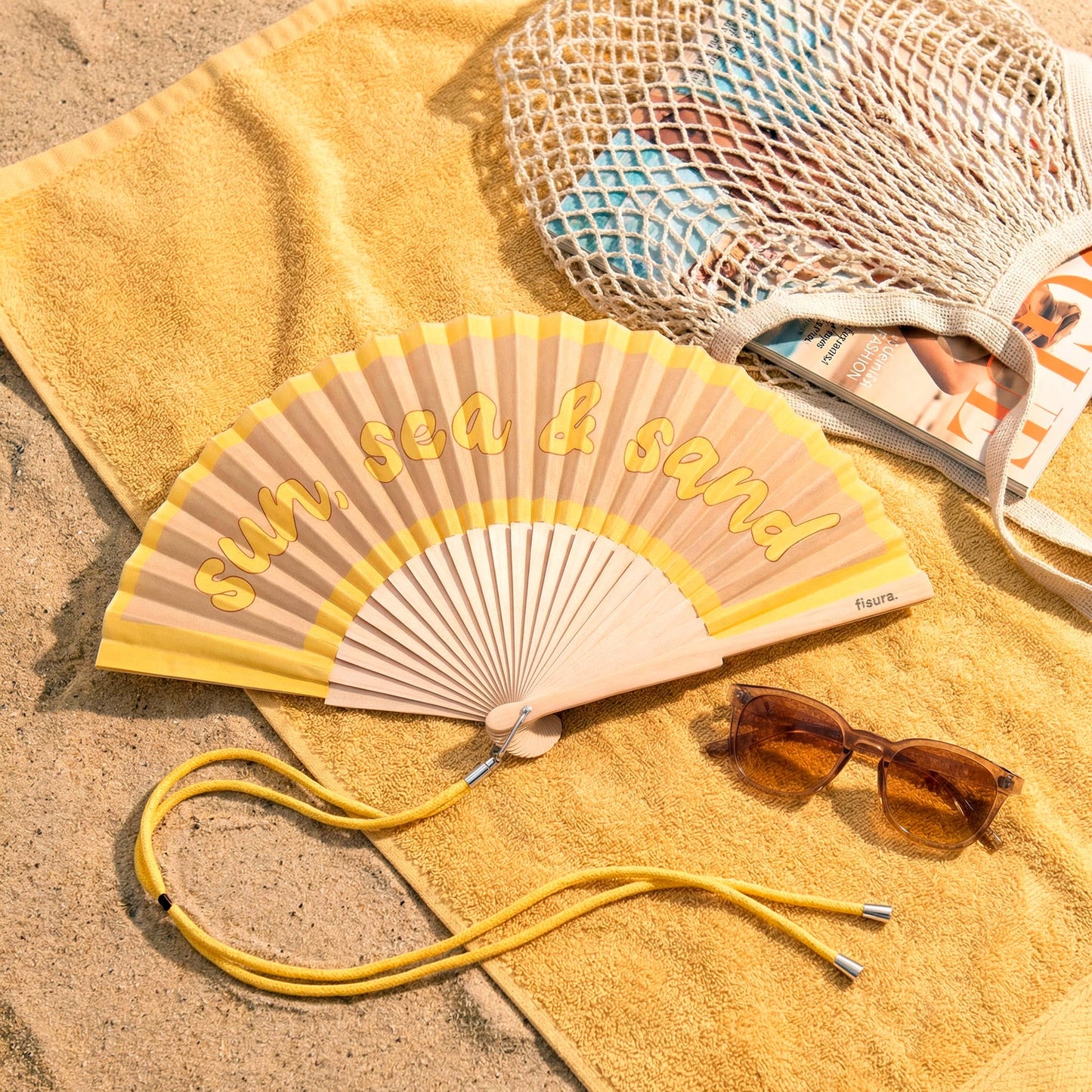 Hand Fan Sun, Sea & Sand