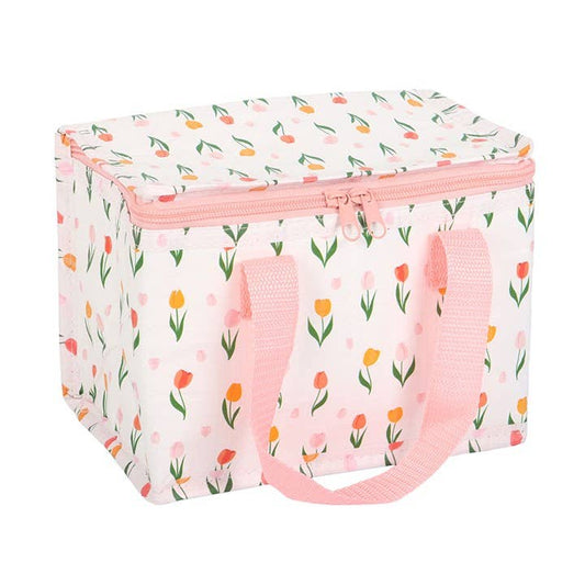 Spring Tulip Print Recycled Plastic Lunch Bag