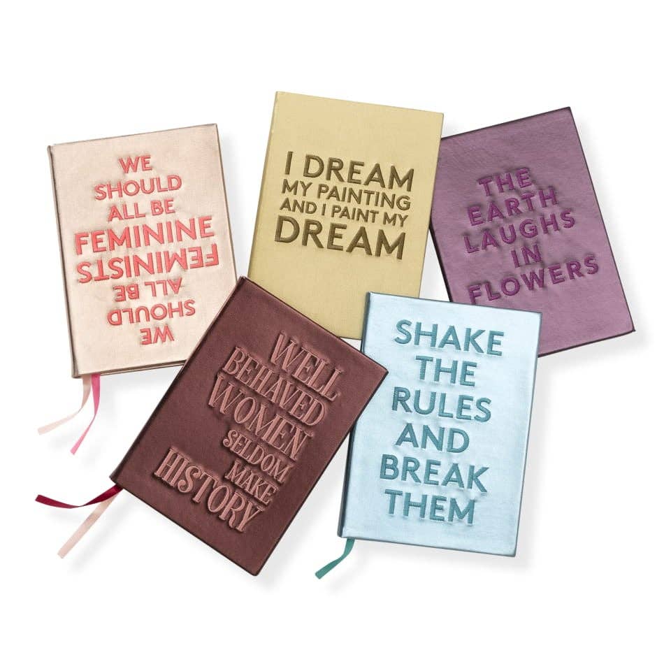 Embroidered quote notebook - "Well Behaved Women"