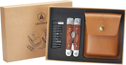 Laguiole Multi Tools With Handles Pakkawood & Pouch