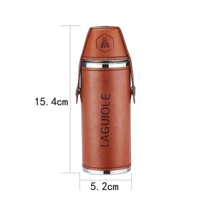 Alcohol flask with 2 glasses