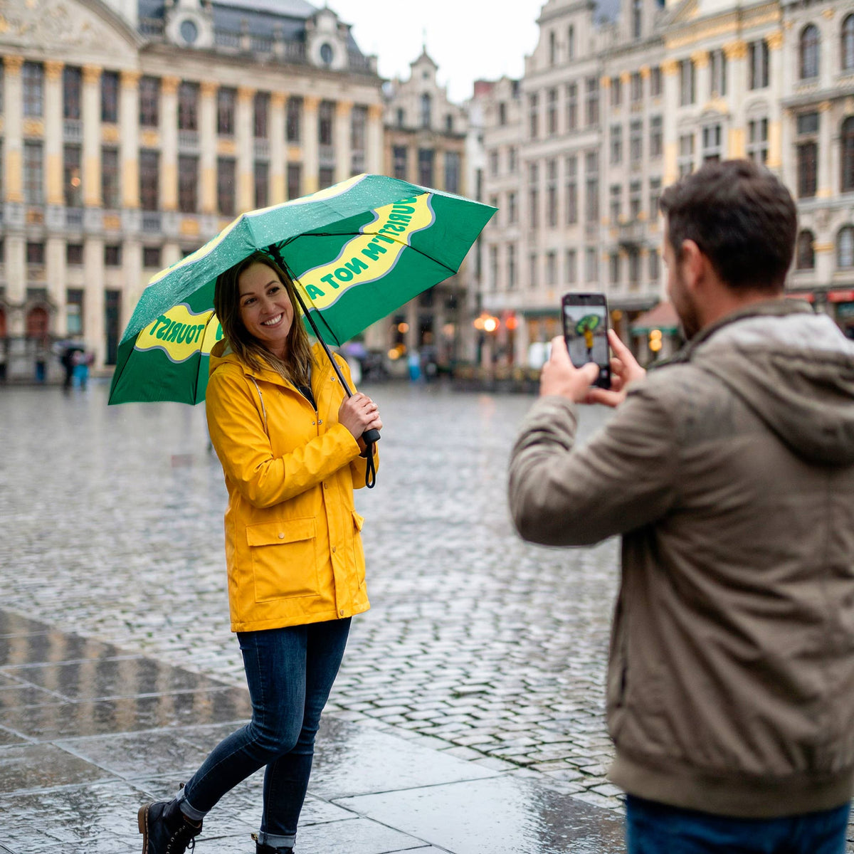 Folding Umbrella "I'm Not A Tourist"