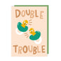 Double Trouble Twins New Baby Card: Cellophane