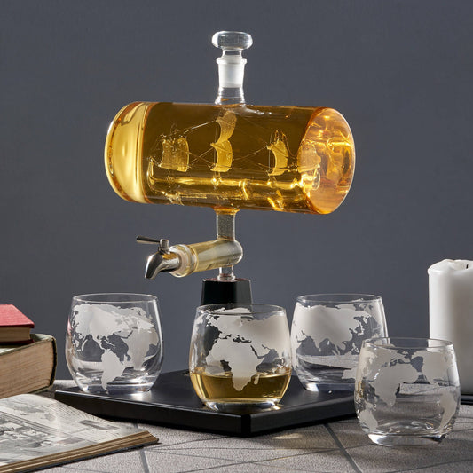 Ship Whiskey Decanter Set