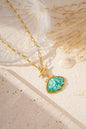 Shell Necklaces, Pearly Enamel, Gold ( stainless steel)