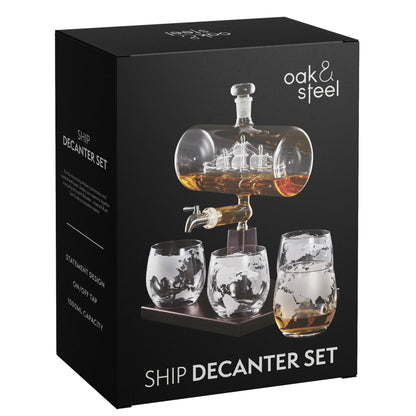 Ship Whiskey Decanter Set