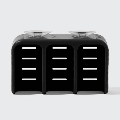 Black Self Draining Soap Dish
