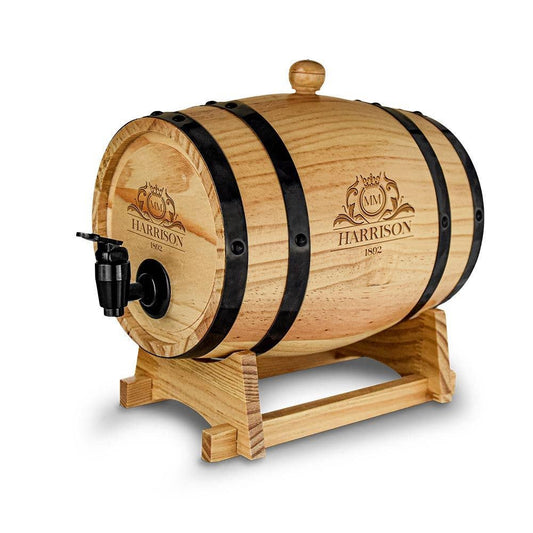 Wooden Barrel Dispenser - 3L