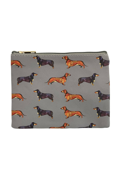 Dachshund Sausage Dog Clutch Bag Grey