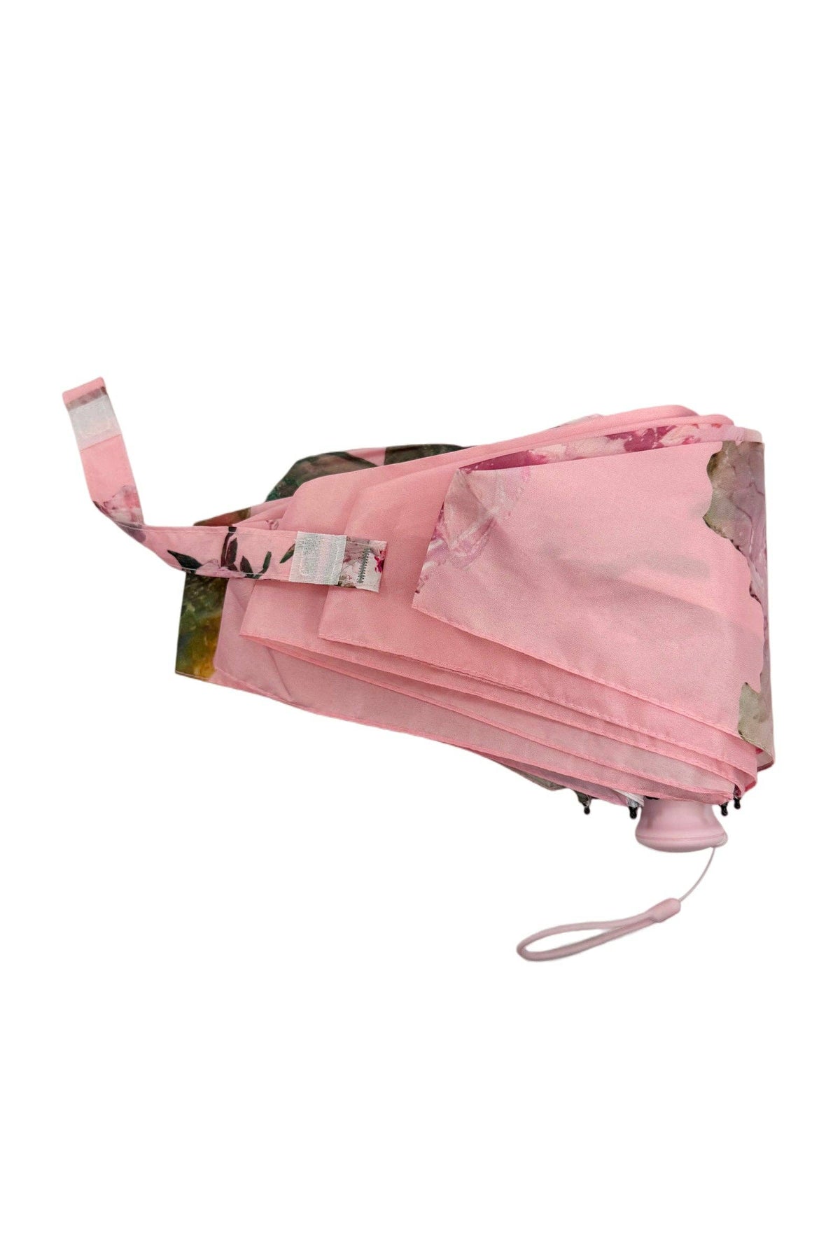 Pink Peonies Floral Umbrella with Travel Case- Light Pink