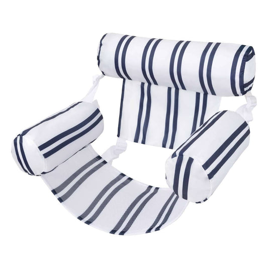 White & Blue Inflatable Arm chair
