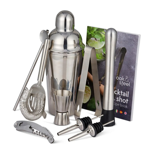Premium Cocktail Shaker Making Kit With Recipe Book