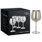 4 Silver Wine Glasses