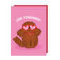 Love You Dog Valentine's/Anniversary Card: Cellophane