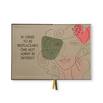 Embroidered quote notebook - "Nice Girls Never Get Front Row"