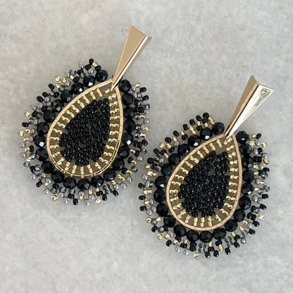 Black Elegant Statement Earrings