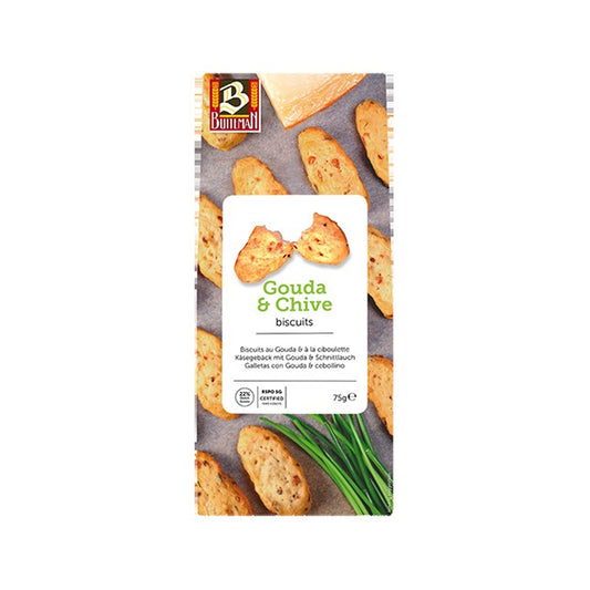 Buitman Gouda & Chive Biscuits 75g