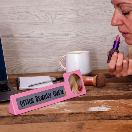 Office Beauty Guru Wooden Desk Sign