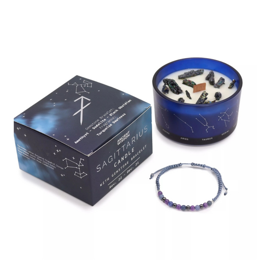 Sagittarius Candle With Bracelet