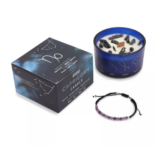 Capricorn Candle With Bracelet
