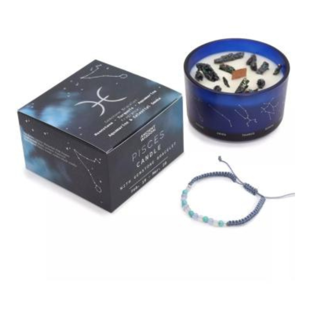 Pisces Candle With Bracelet