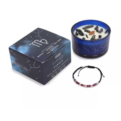 Virgo Candle with Bracelet