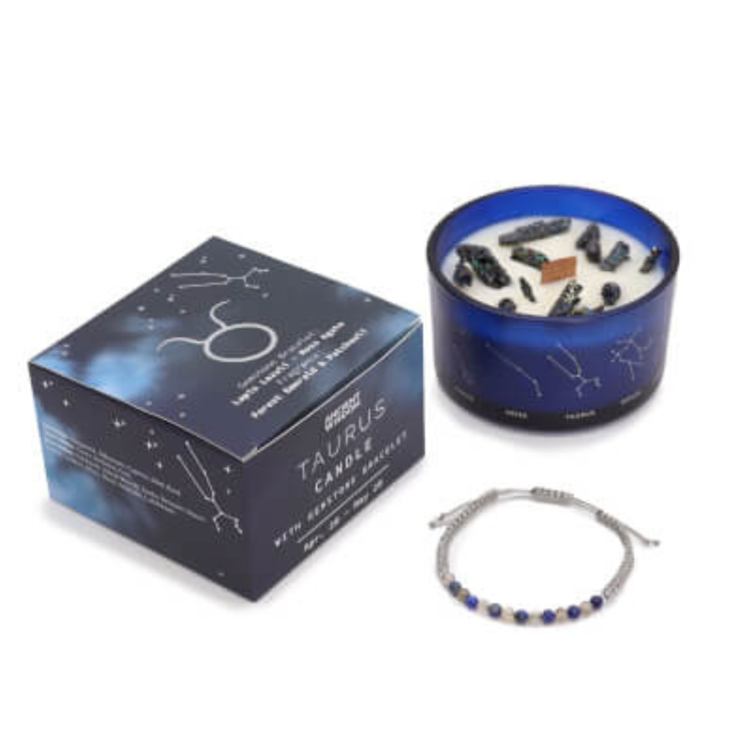 Taurus Candle With Bracelet