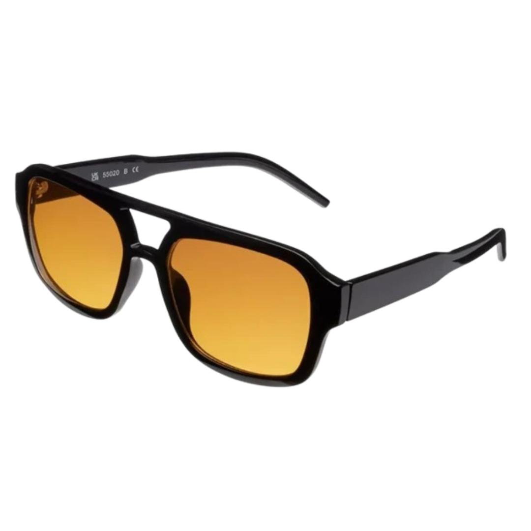 Eye Spy Shiny Black Frame With Brown Lens Sunglasses