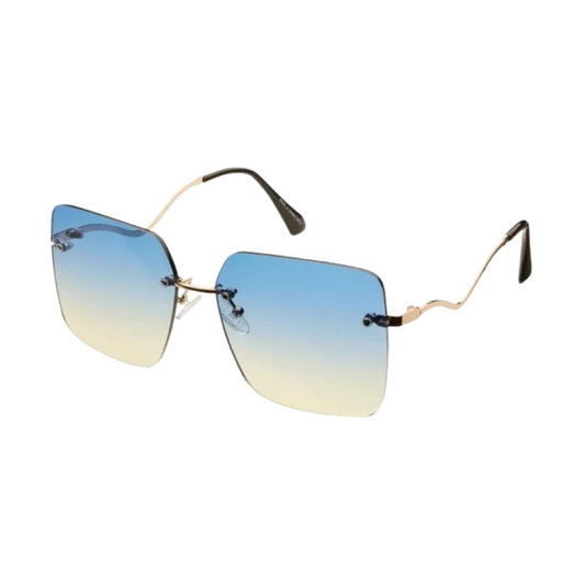 Nouvelle Vague Gold Frame with Green Lens Sunglasses