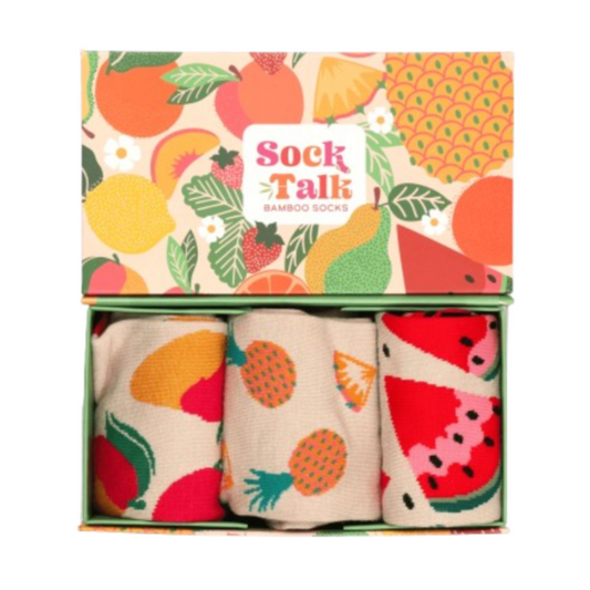 Woman Bamboo Sock Citrus Fruit Gift Box