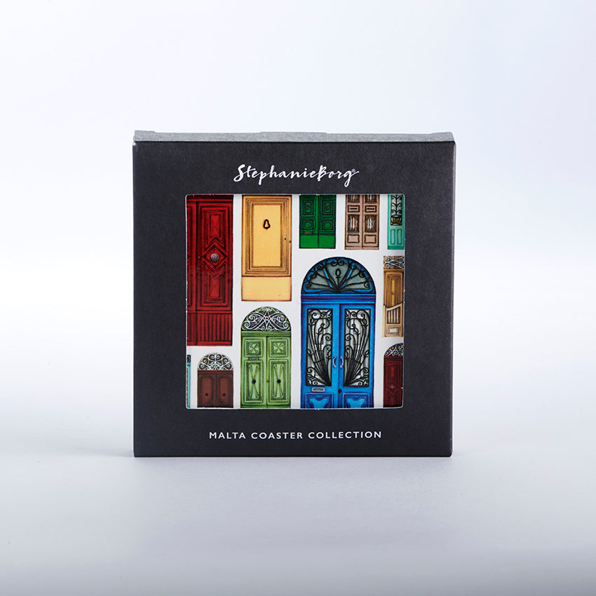 Maltese Door Coaster Set, X 4