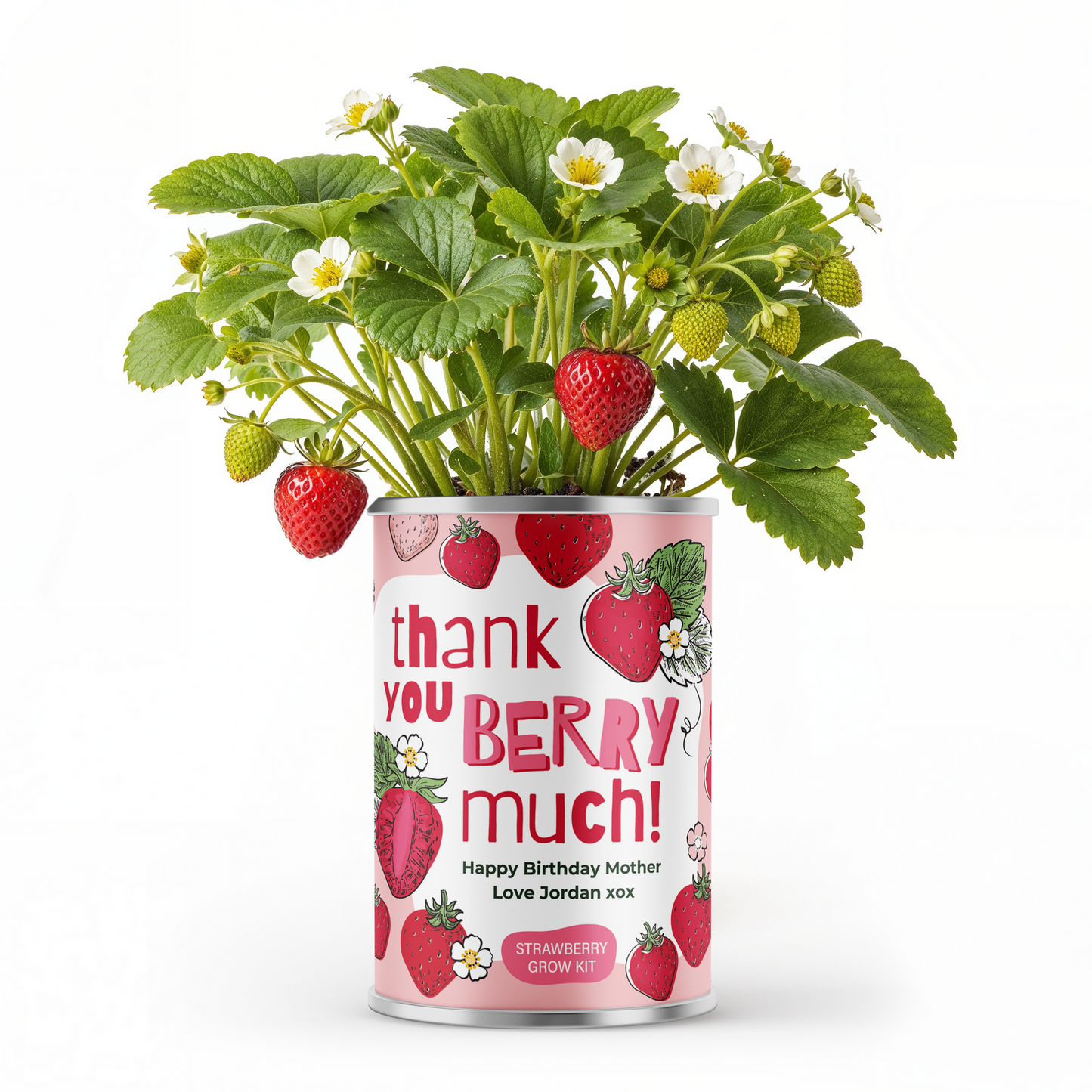 Thank You Berry Much Tin - Grow Your Own Berries | Personalise Me | Thank You Gift