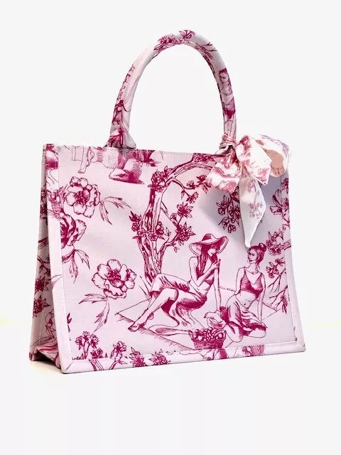 Book Bag Toile De Jouy