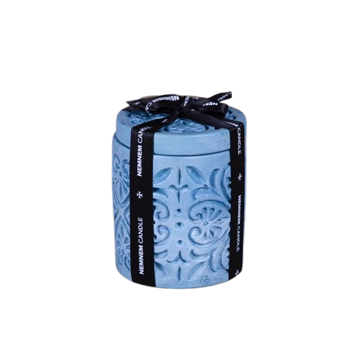 Small Cylinder Maltese Heart Blue
