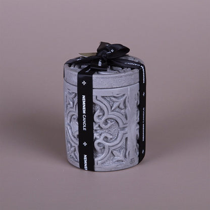 Small Cylinder Maltese Tile Grey