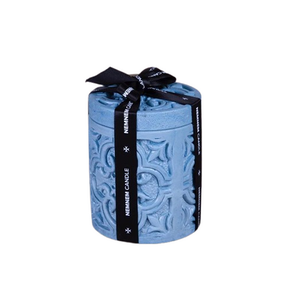 Small Cylinder Maltese Tile Blue