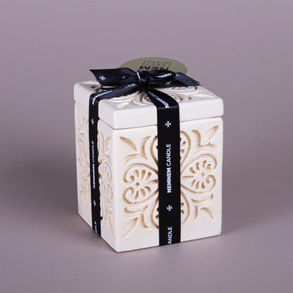 Small Cube Maltese Heart Beige