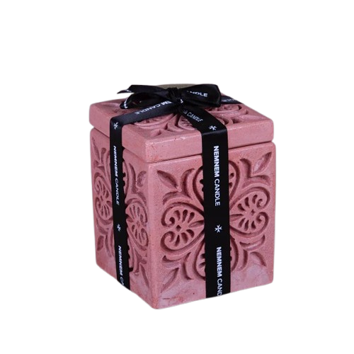 Small Cube Maltese Heart Pink