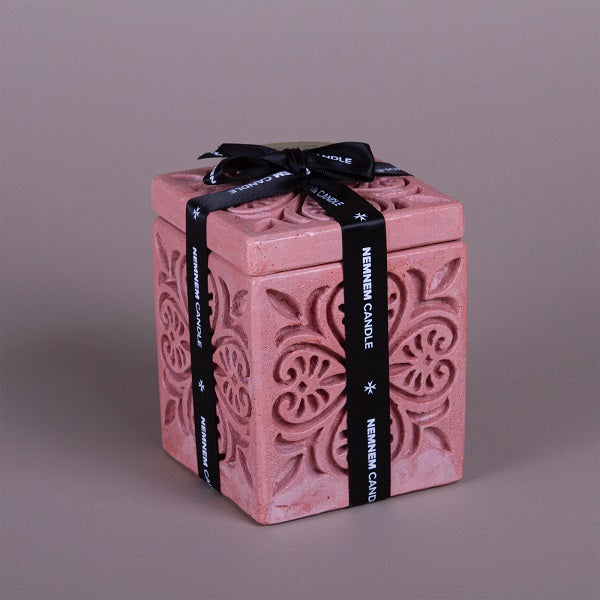 Small Cube Maltese Heart Pink