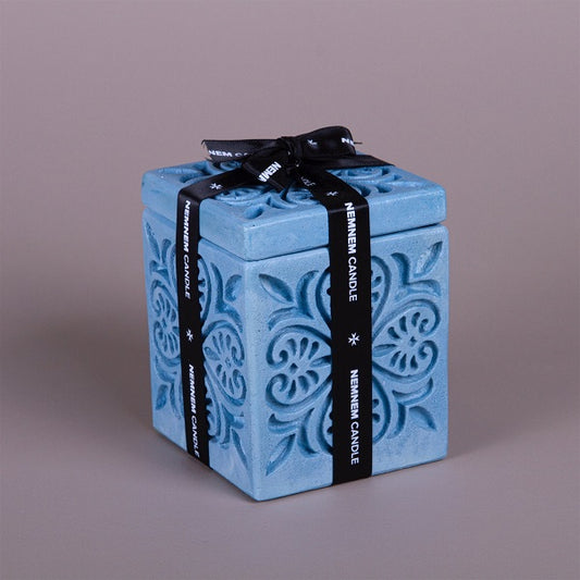 Small Cube Maltese Heart Blue