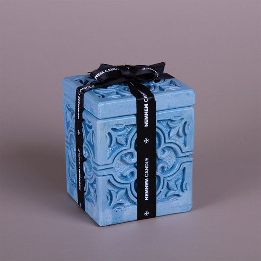Small Cube Maltese Tile Blue