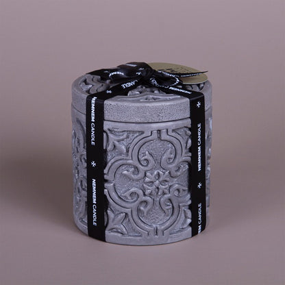 Large Cylinder Maltese Tile Grey
