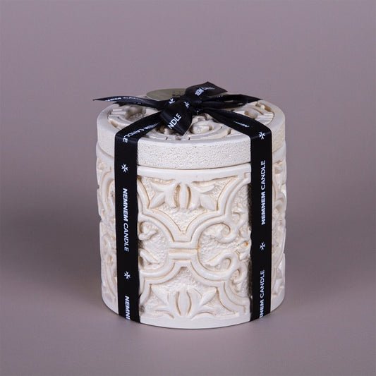 Large Cylinder Maltese Tile Beige